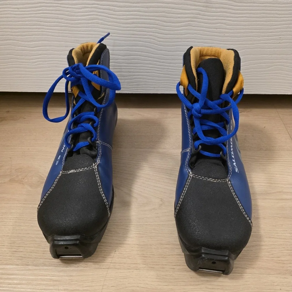 Salomon Blue Black‎ Igloo Cross Country Ski Lace Up Ankle Boots Size 4